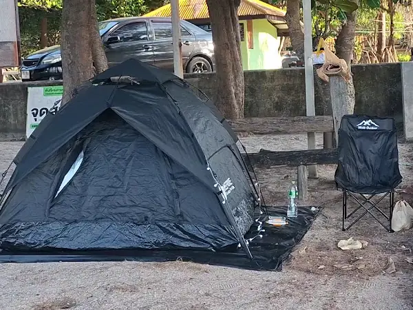 沙德角海岸树木园营地的营地资料照片